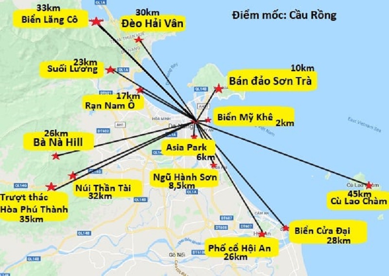 bản đồ du lịch Đà Nẵng