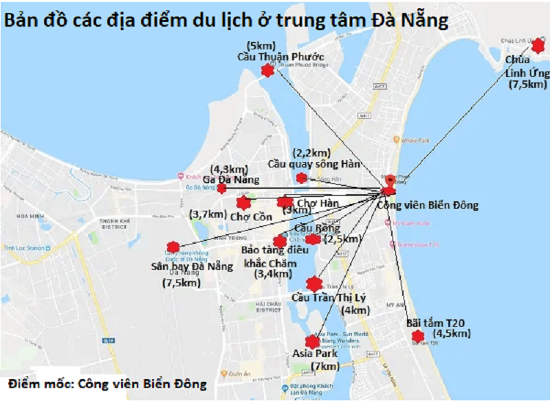 bản đồ du lịch Đà Nẵng 