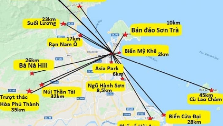 Bản đồ du lịch Đà Nẵng – Thông tin tham khảo hữu ích khi đi du lịch